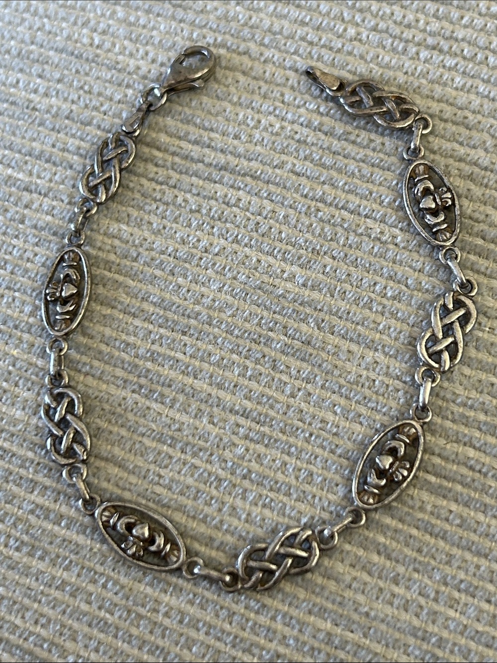 925 Sterling Silver Claddagh Celtic Link Bracelet - Women's Jewelry Ireland